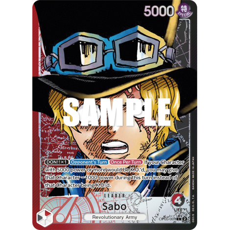 Sabo (V1) OP05-001-p1 : LEADER de One Piece AWAKENING OF THE NEW ERA [OP05]