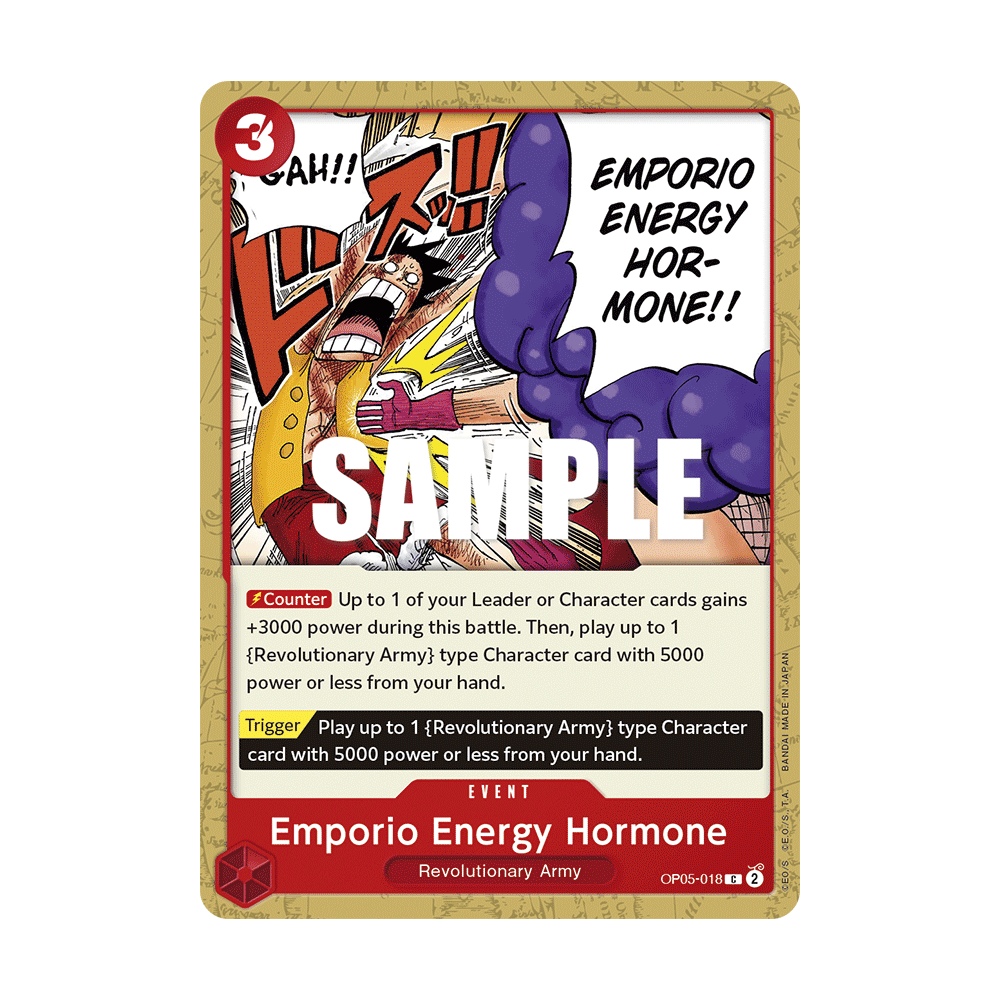 Emporio Energy Hormone, carte EVENT de l'extension AWAKENING OF THE NEW ERA [OP05]