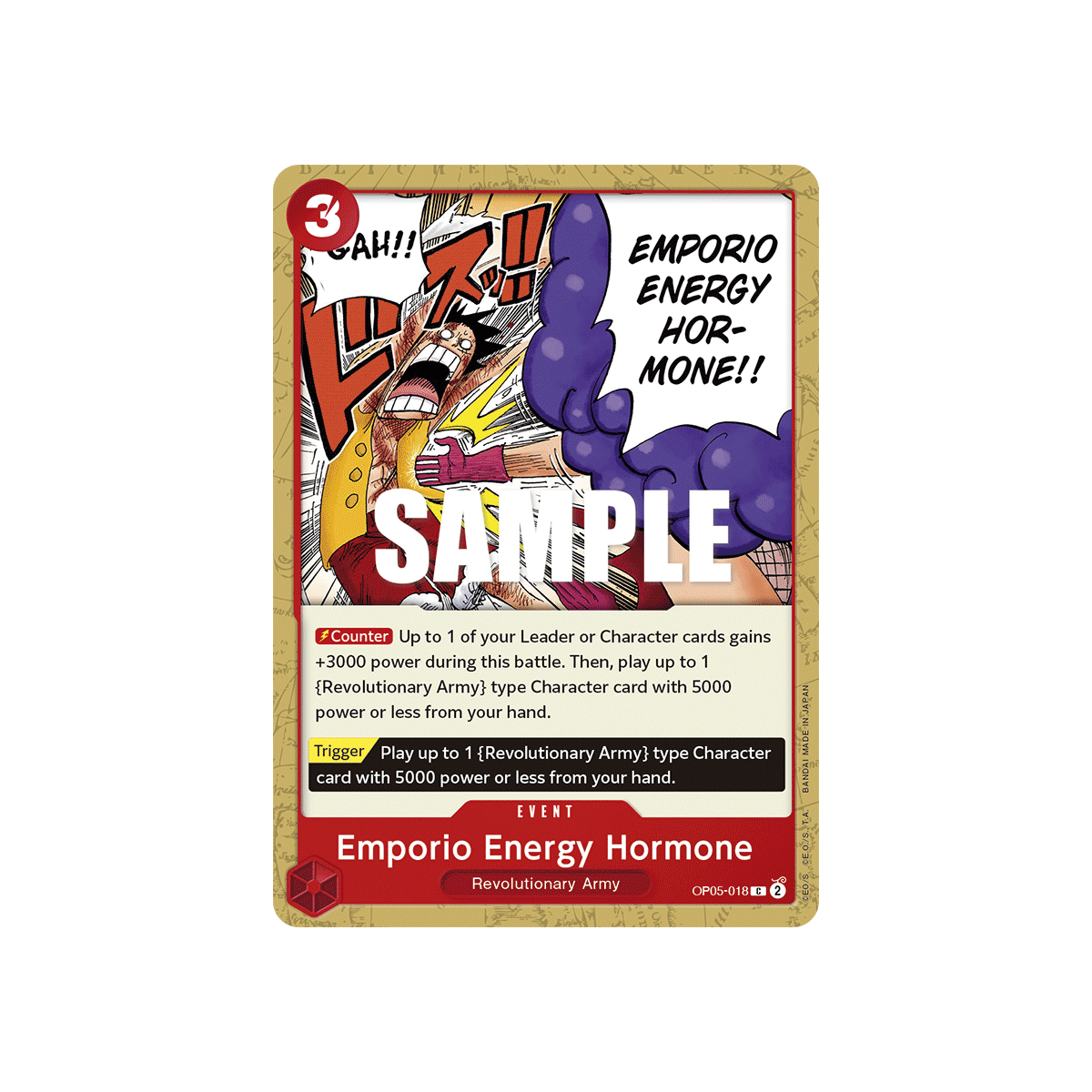 Emporio Energy Hormone, carte EVENT de l'extension AWAKENING OF THE NEW ERA [OP05]