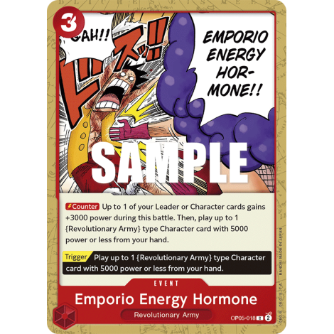 Emporio Energy Hormone, carte EVENT de l'extension AWAKENING OF THE NEW ERA [OP05]