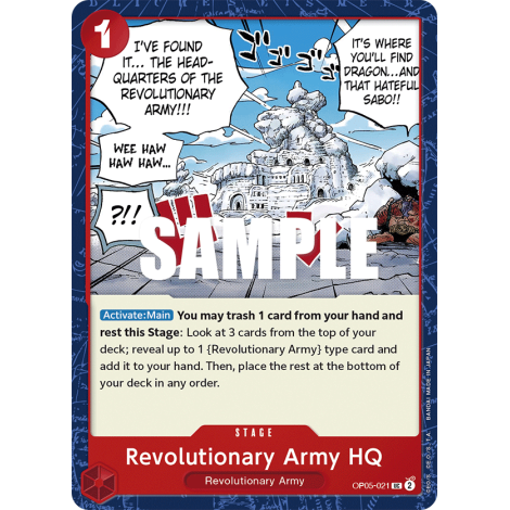 Carte Revolutionary Army HQ - STAGE de One Piece OP05-021