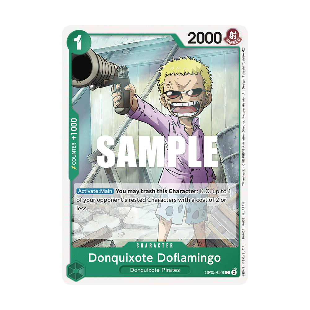 Donquixote Doflamingo, carte CHARACTER de l'extension AWAKENING OF THE NEW ERA [OP05]