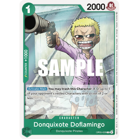 Donquixote Doflamingo, carte CHARACTER de l'extension AWAKENING OF THE NEW ERA [OP05]