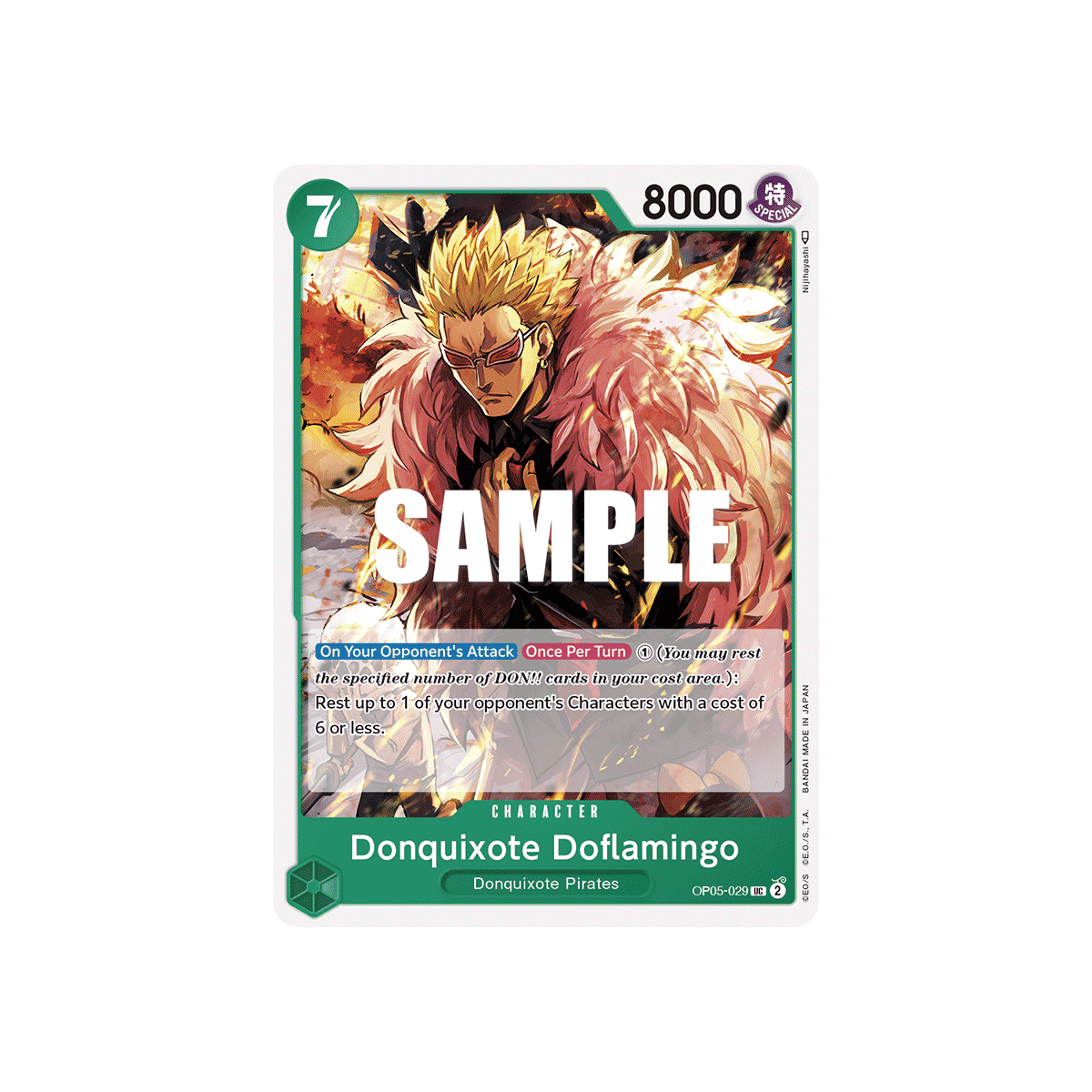Carte Donquixote Doflamingo - CHARACTER de One Piece OP05-029