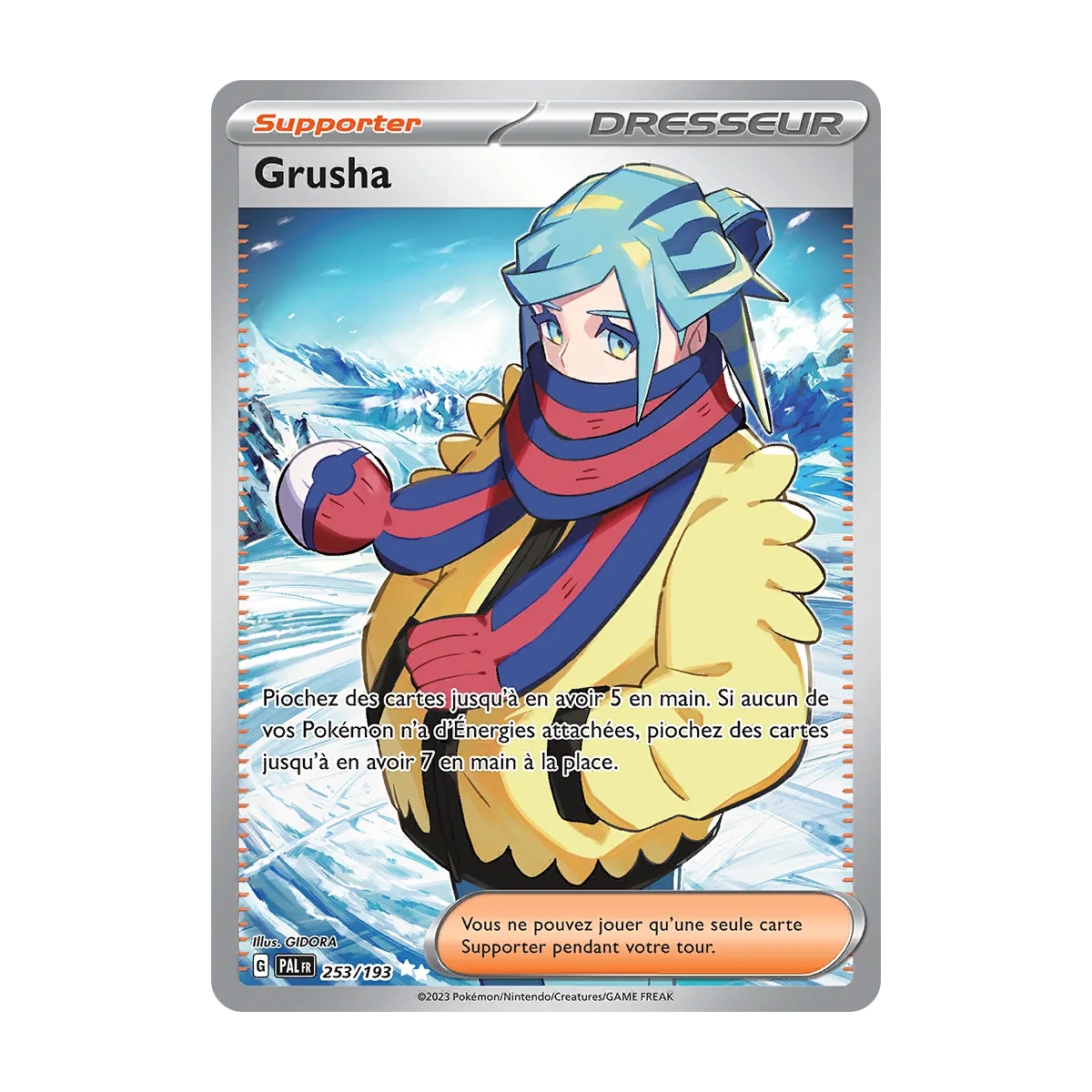 Grusha 253/193 : Joyau Ultra rare de l'extension Pokémon Écarlate et Violet Évolutions à Paldea