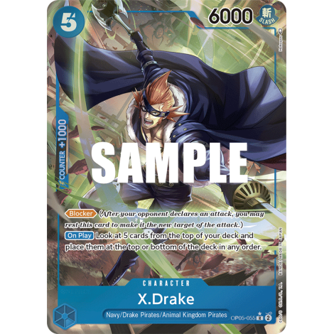X.Drake (V1), carte CHARACTER de l'extension AWAKENING OF THE NEW ERA [OP05]
