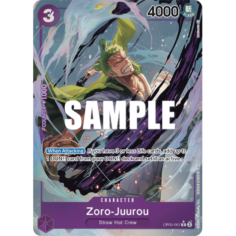 Zoro-Juurou (V1), carte CHARACTER de l'extension AWAKENING OF THE NEW ERA [OP05]