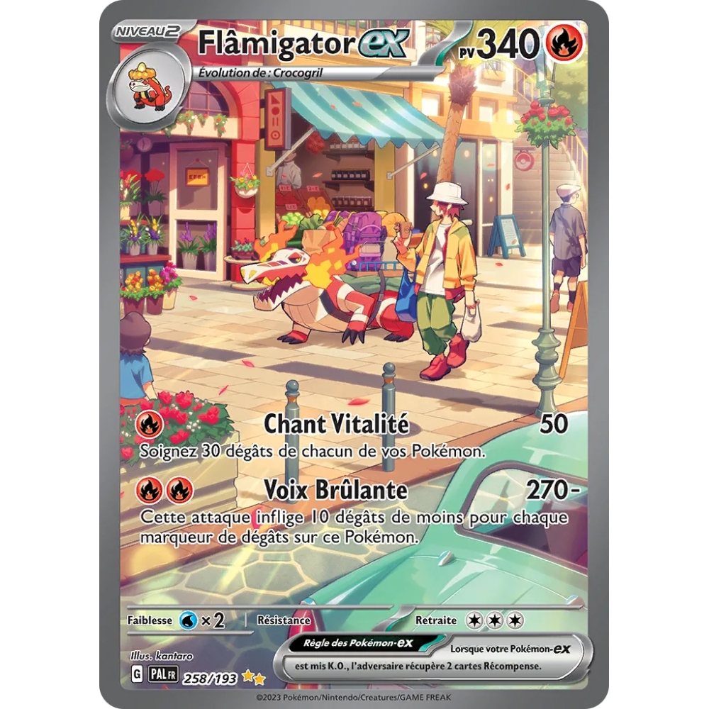 Carte Flâmigator - Illustration spéciale rare de Pokémon Écarlate et Violet Évolutions à Paldea 258/193