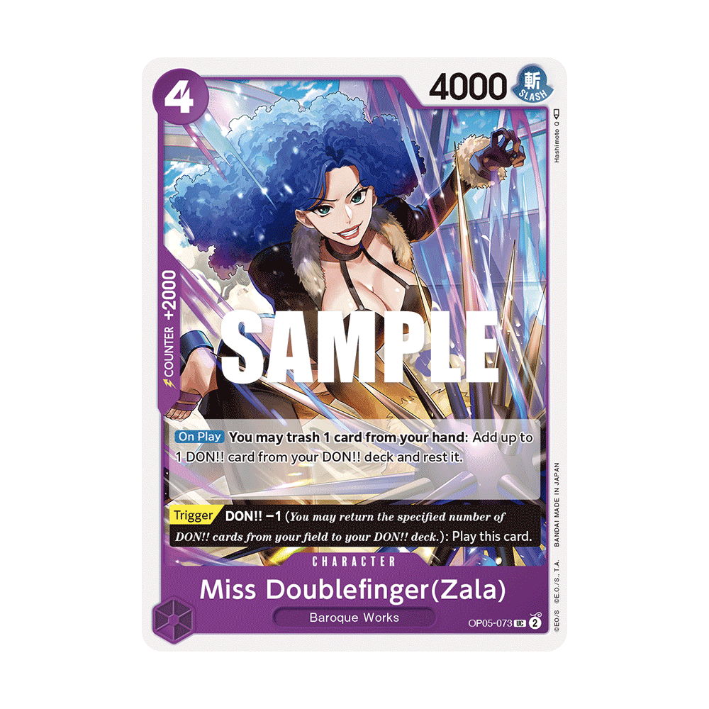 Carte Miss Doublefinger(Zala) - CHARACTER de One Piece OP05-073