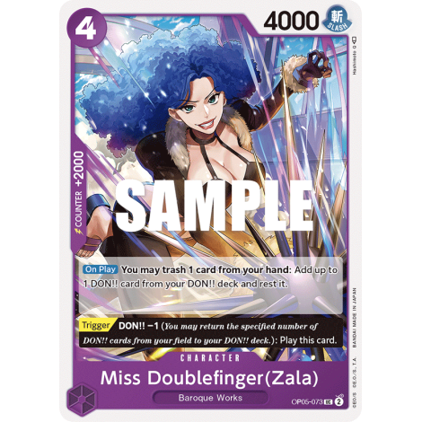 Carte Miss Doublefinger(Zala) - CHARACTER de One Piece OP05-073