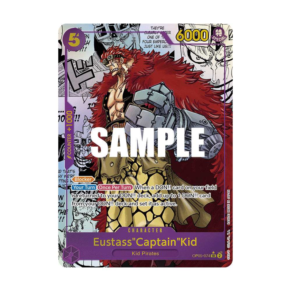 Carte Eustass"Captain"Kid (V2) - CHARACTER de One Piece OP05-074-p2