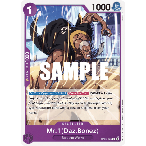 Carte Mr.1(Daz.Bonez) - CHARACTER de One Piece OP05-075