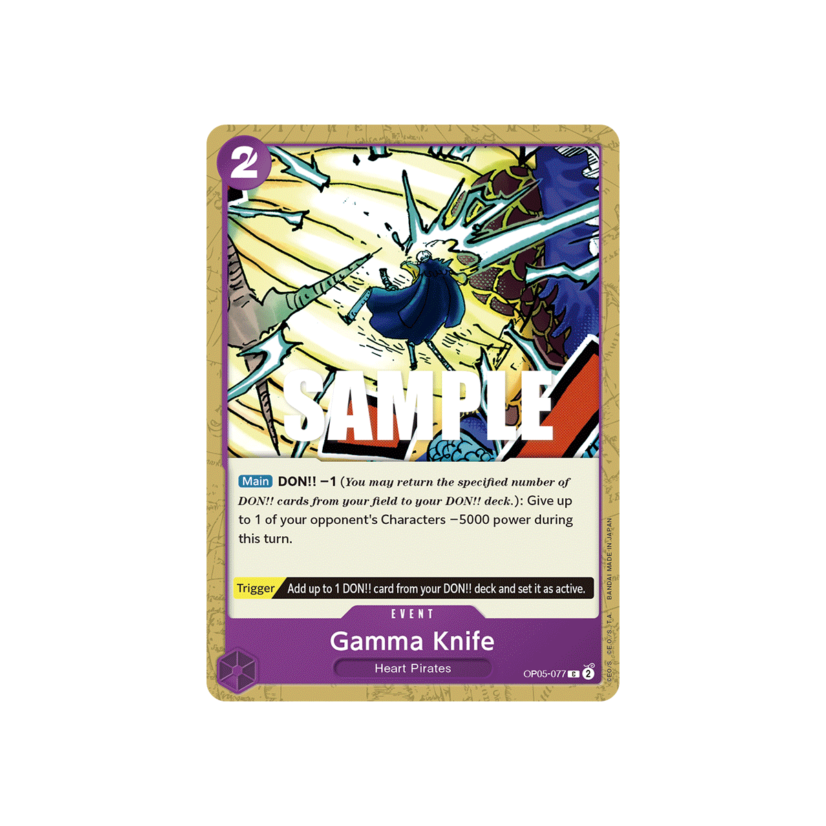 Gamma Knife, carte EVENT de l'extension AWAKENING OF THE NEW ERA [OP05]