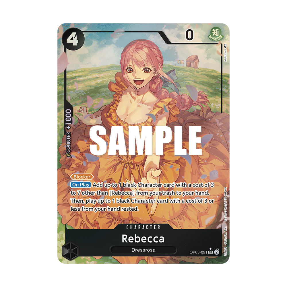 Carte Rebecca (V1) - CHARACTER de One Piece OP05-091-p1