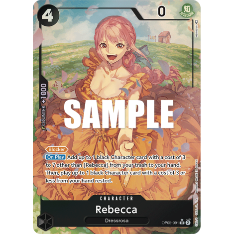 Carte Rebecca (V1) - CHARACTER de One Piece OP05-091-p1