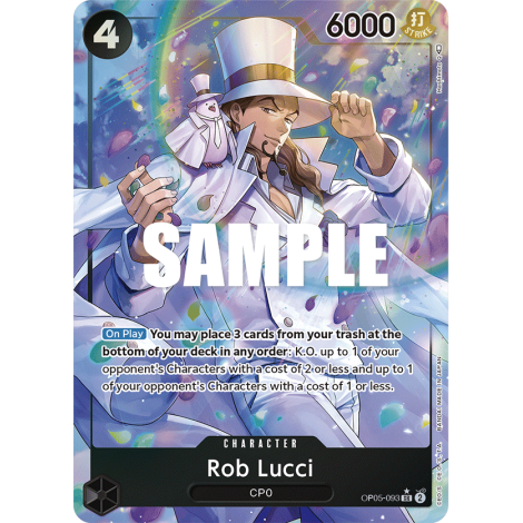 Carte Rob Lucci (V1) - CHARACTER de One Piece OP05-093-p1