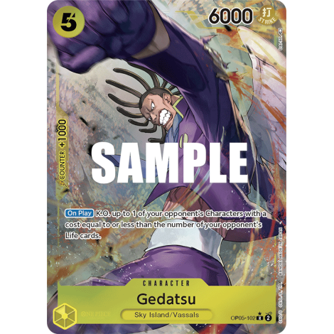 Carte Gedatsu (V1) - CHARACTER de One Piece OP05-102-p1