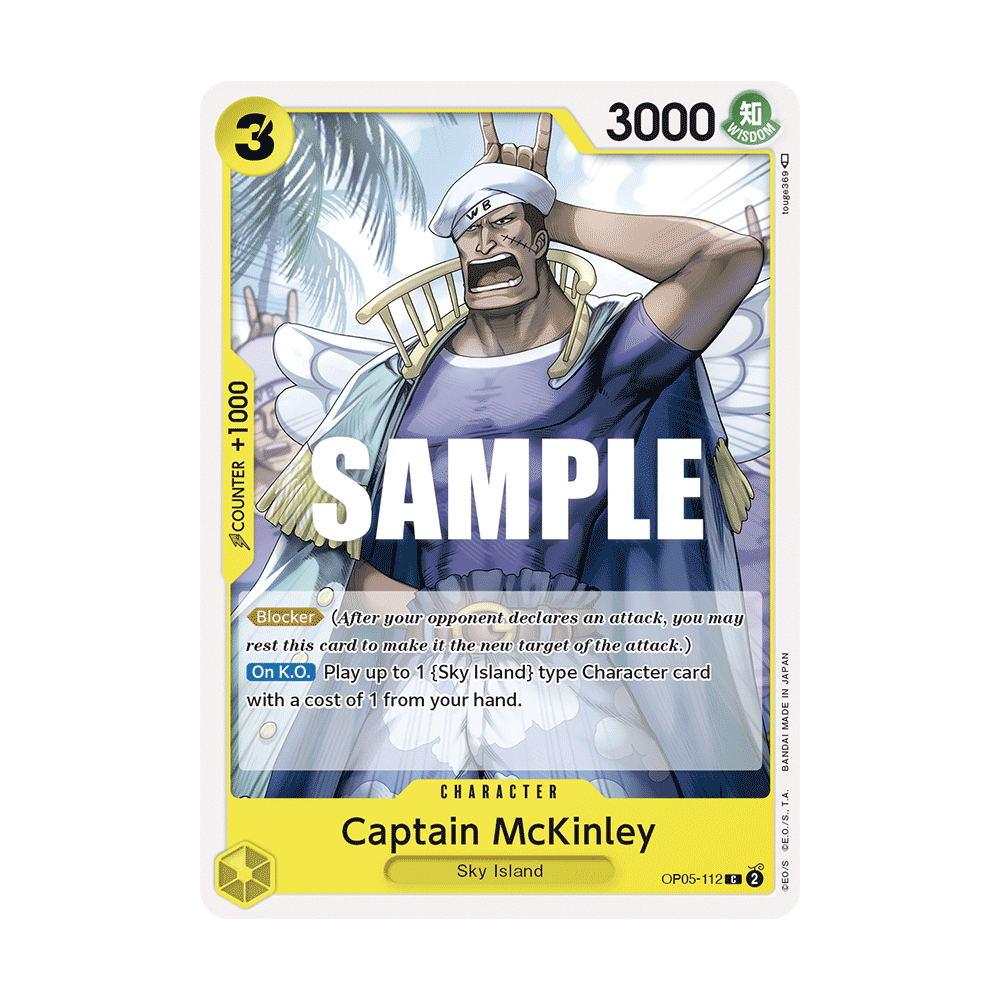 Captain McKinley, carte CHARACTER de l'extension AWAKENING OF THE NEW ERA [OP05]