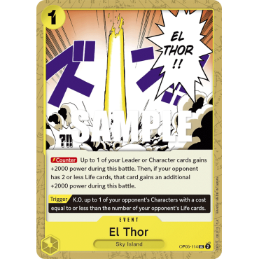 El Thor, carte EVENT de l'extension AWAKENING OF THE NEW ERA [OP05]