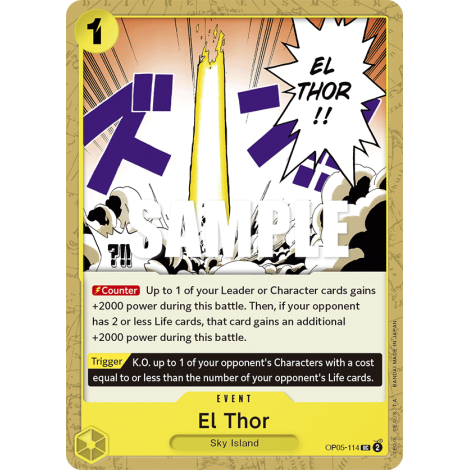 El Thor, carte EVENT de l'extension AWAKENING OF THE NEW ERA [OP05]