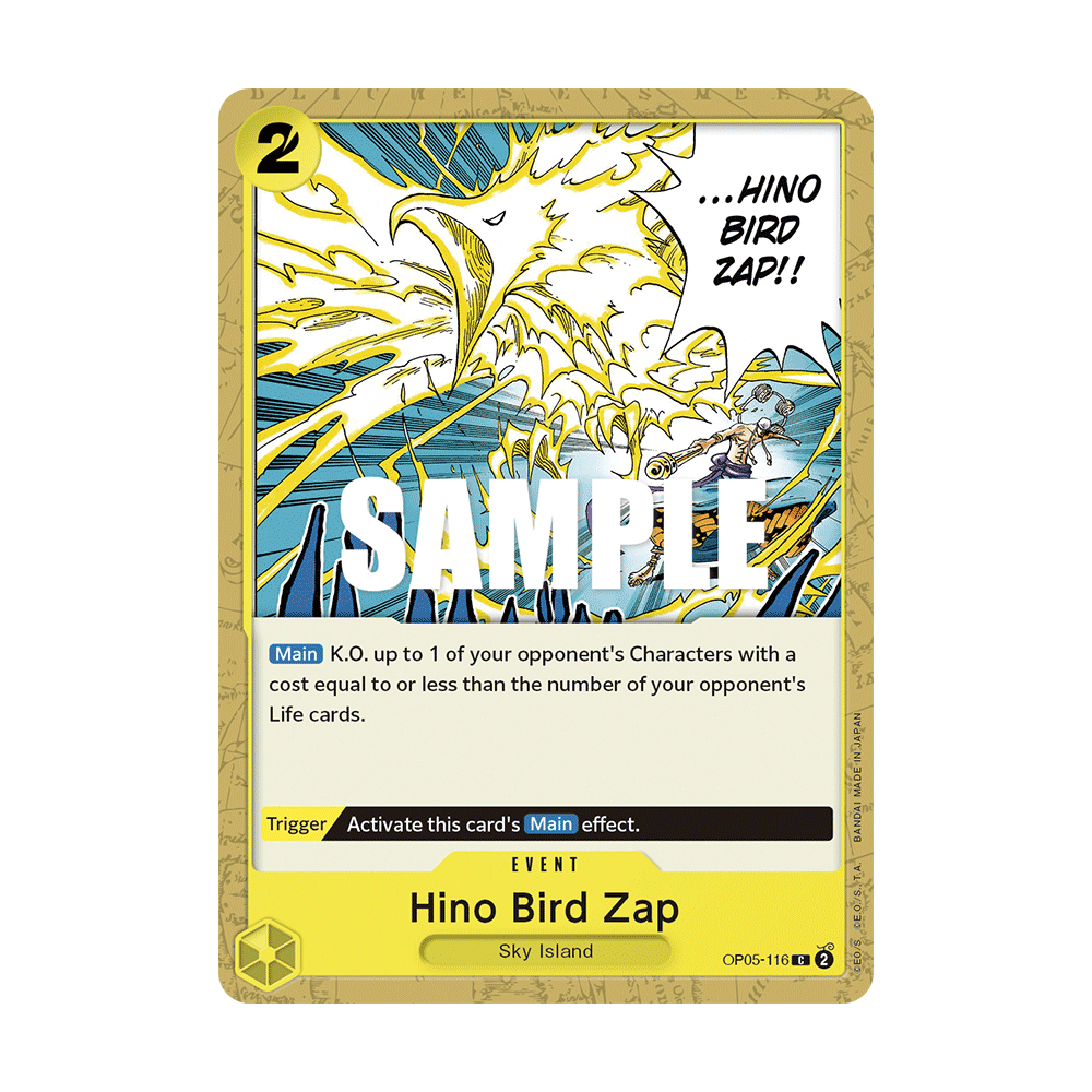 Carte Hino Bird Zap - EVENT de One Piece OP05-116