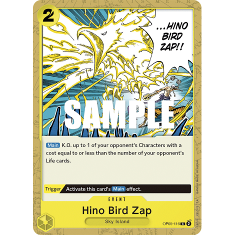 Carte Hino Bird Zap - EVENT de One Piece OP05-116