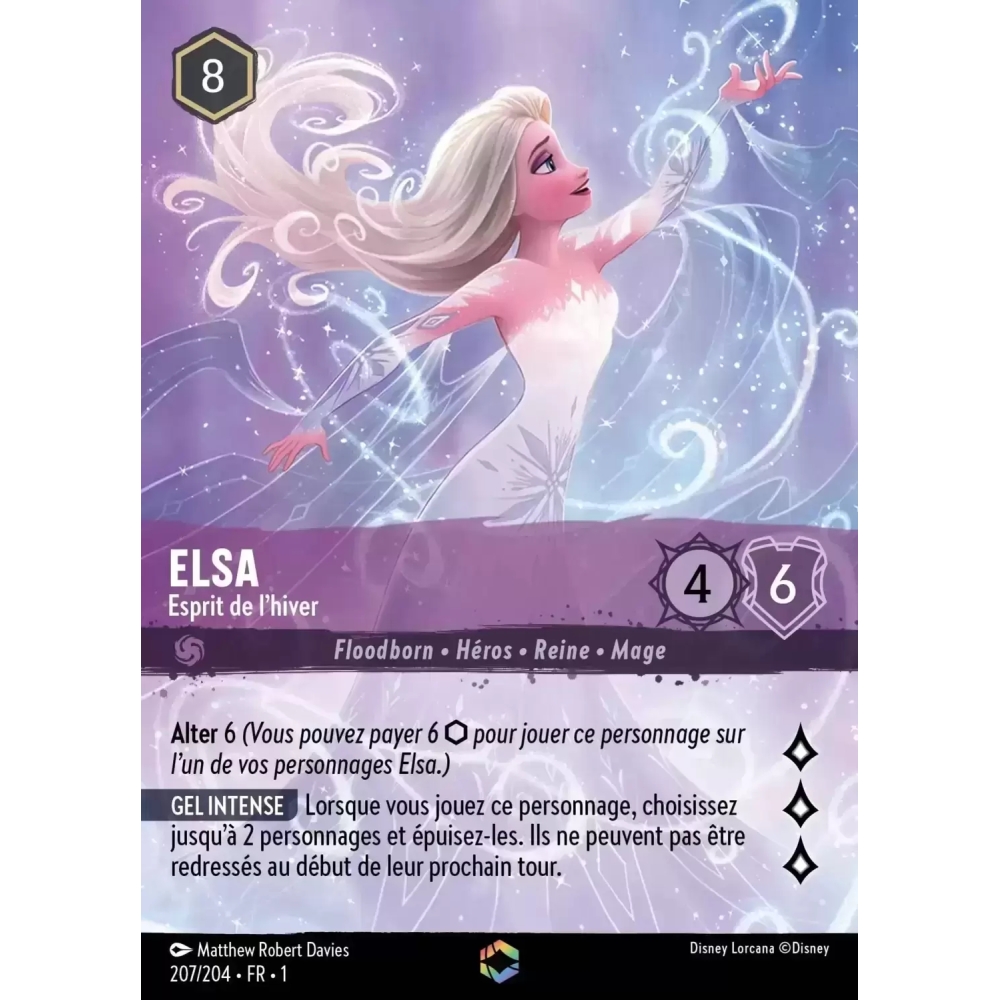 Elsa, carte Enchantée de Lorcana