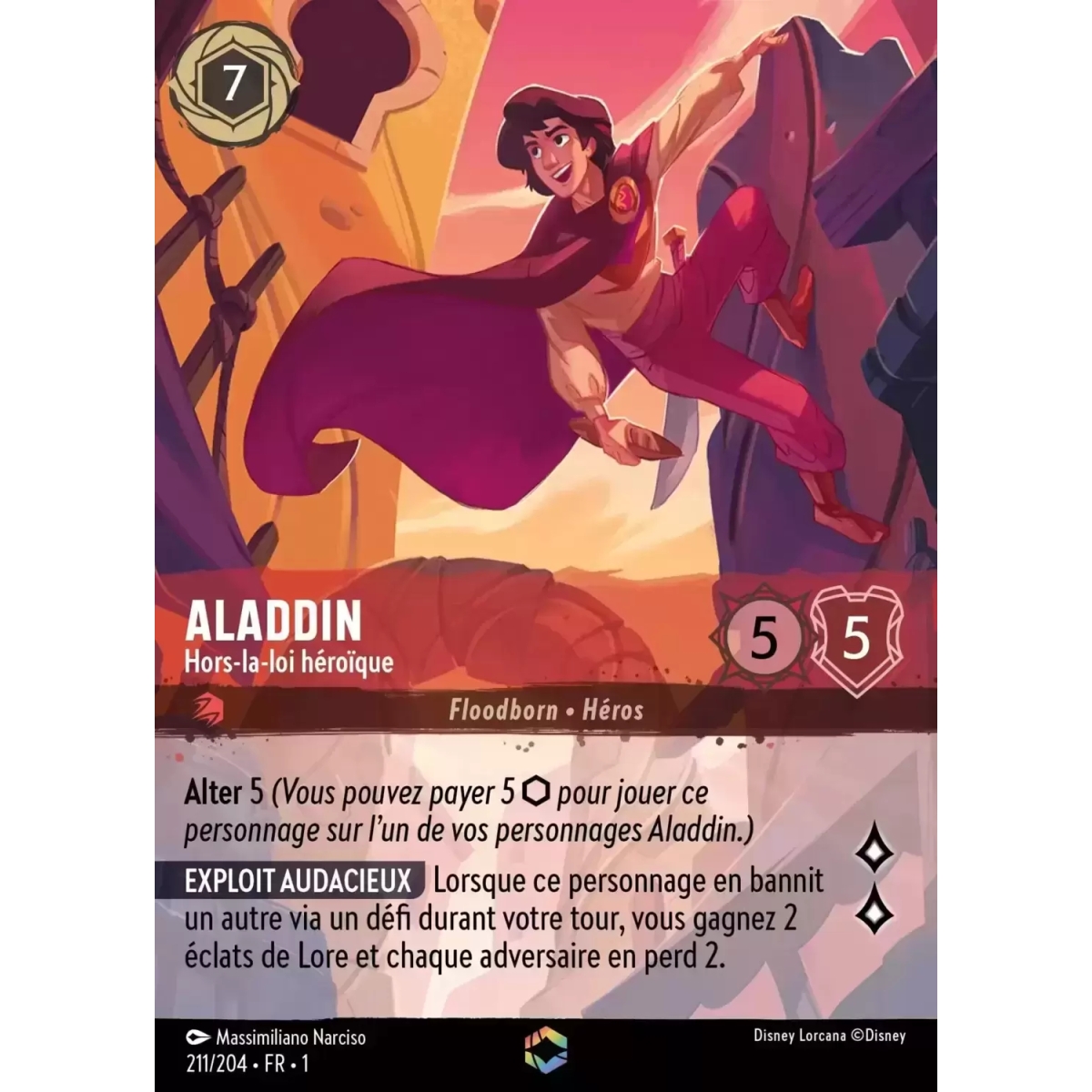 Aladdin 211/204 : carte Lorcana