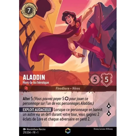 Aladdin 211/204 : carte Lorcana