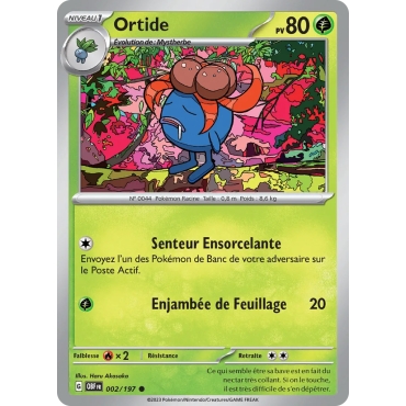 Ortide 002/197 Brillante Écarlate et Violet Flammes Obsidiennes