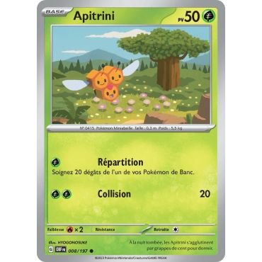 Apitrini 008/197 Brillante Écarlate et Violet Flammes Obsidiennes