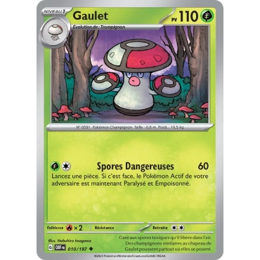 Gaulet 010/197 Brillante Écarlate et Violet Flammes Obsidiennes