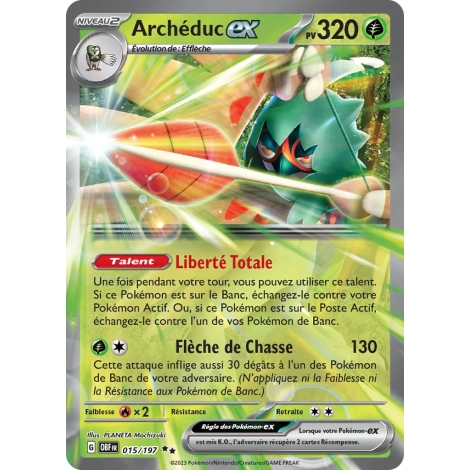 Carte Archéduc - Double rare de Pokémon Écarlate et Violet Flammes Obsidiennes 015/197