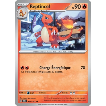 Reptincel 027/197 Brillante Écarlate et Violet Flammes Obsidiennes