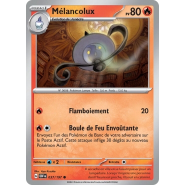 Mélancolux N°037/197 Brillante Écarlate et Violet Flammes Obsidiennes