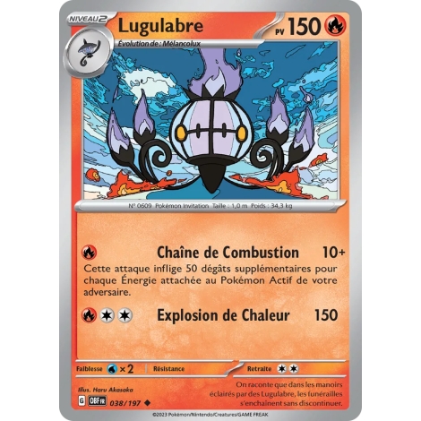 Lugulabre 038/197 Brillante Écarlate et Violet Flammes Obsidiennes