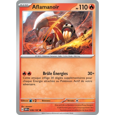 Aflamanoir 039/197 Brillante Écarlate et Violet Flammes Obsidiennes