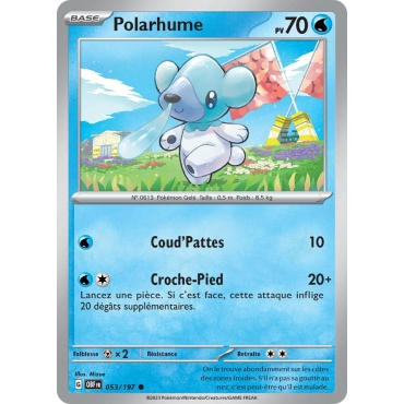 Découvrez Polarhume, carte Commune (Brillante) de la série Écarlate et Violet Flammes Obsidiennes