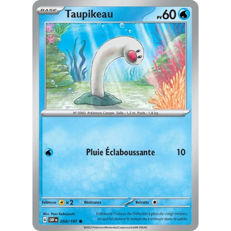 Taupikeau 058/197 Brillante Écarlate et Violet Flammes Obsidiennes