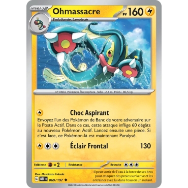 Ohmassacre 069/197 : Joyau Peu commune (Brillante) de l'extension Pokémon Écarlate et Violet Flammes Obsidiennes