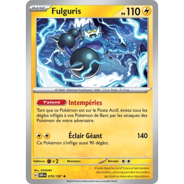 Fulguris 070/197 Brillante Écarlate et Violet Flammes Obsidiennes