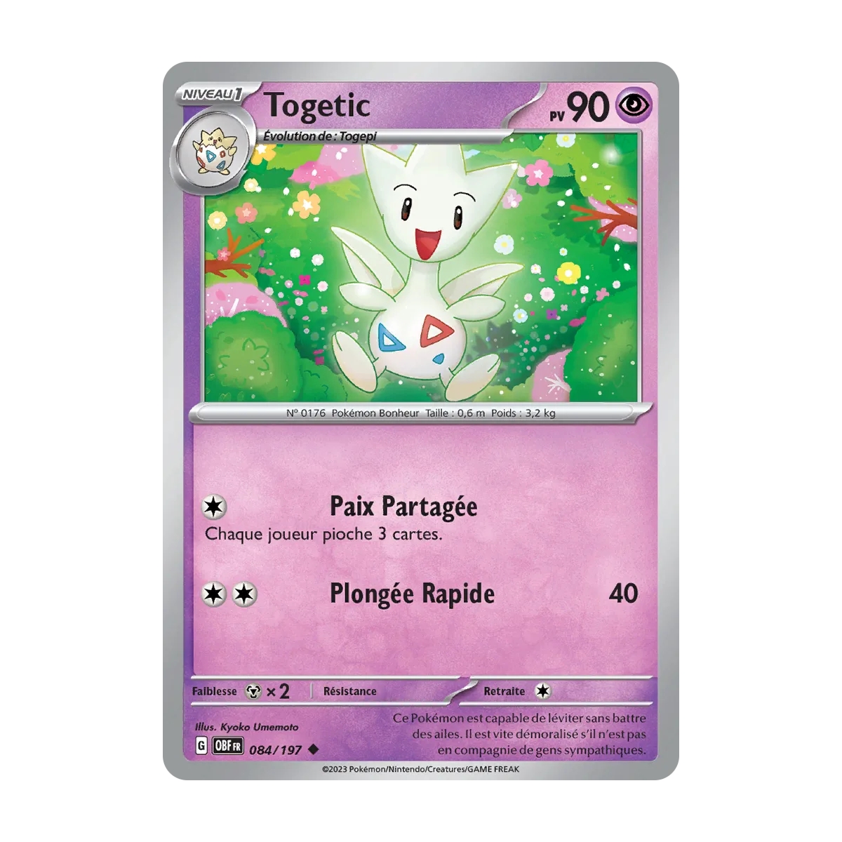 Togetic N°084/197 Brillante Écarlate et Violet Flammes Obsidiennes