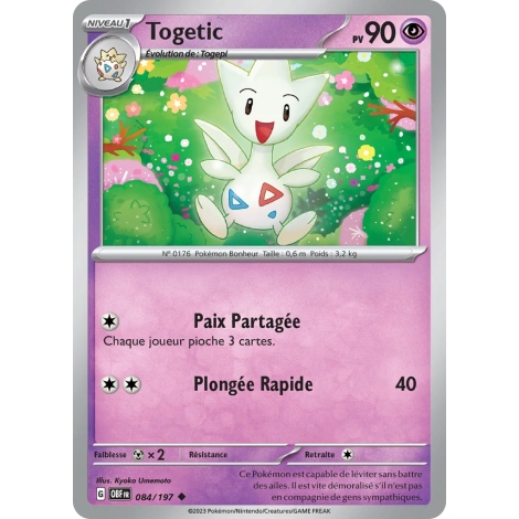 Togetic N°084/197 Brillante Écarlate et Violet Flammes Obsidiennes