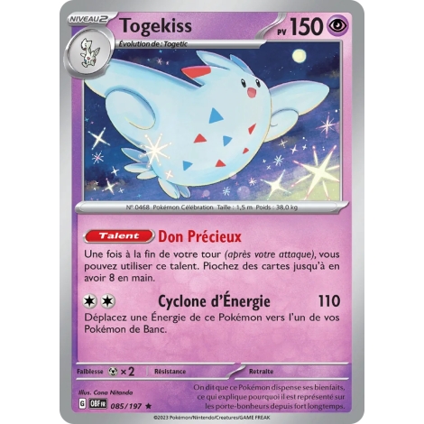 Togekiss N°085/197 Brillante Écarlate et Violet Flammes Obsidiennes