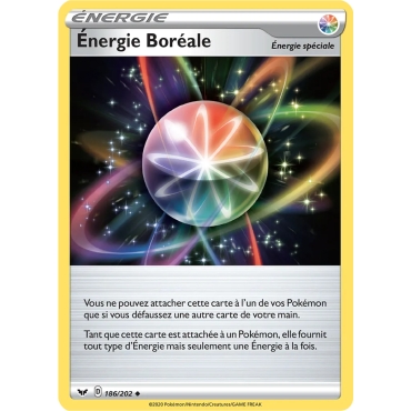 Découvrez Énergie Boréale, carte Peu commune (Brillante) de la série Épée et Bouclier