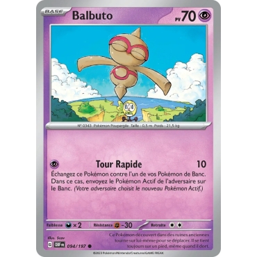 Balbuto N°094/197 Brillante Écarlate et Violet Flammes Obsidiennes