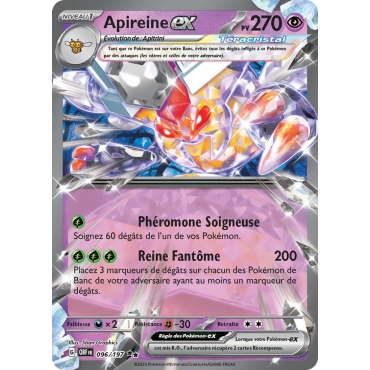 Apireine 096/197 : Joyau Double rare de l'extension Pokémon Écarlate et Violet Flammes Obsidiennes
