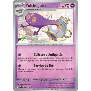 Polthégeist Brillante la série Écarlate et Violet Flammes Obsidiennes