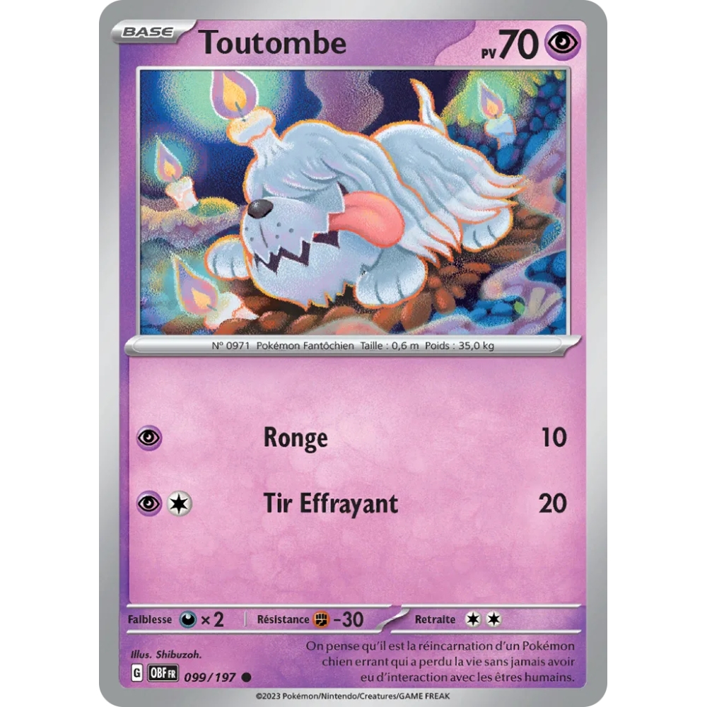 Toutombe N°099/197 Brillante Écarlate et Violet Flammes Obsidiennes