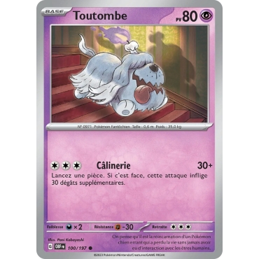 Toutombe N°100/197 Brillante Écarlate et Violet Flammes Obsidiennes